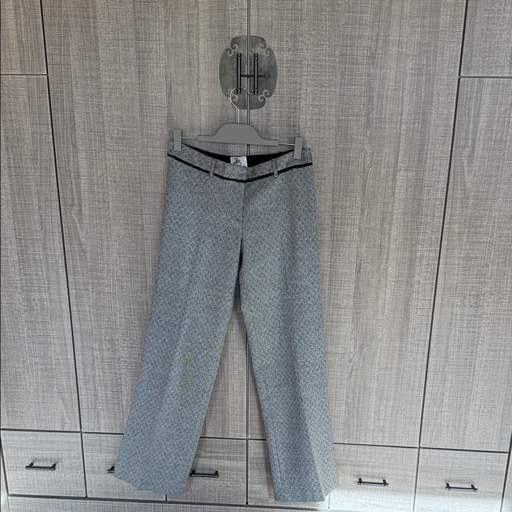 Milly Wool And Silk Patterned Trousers